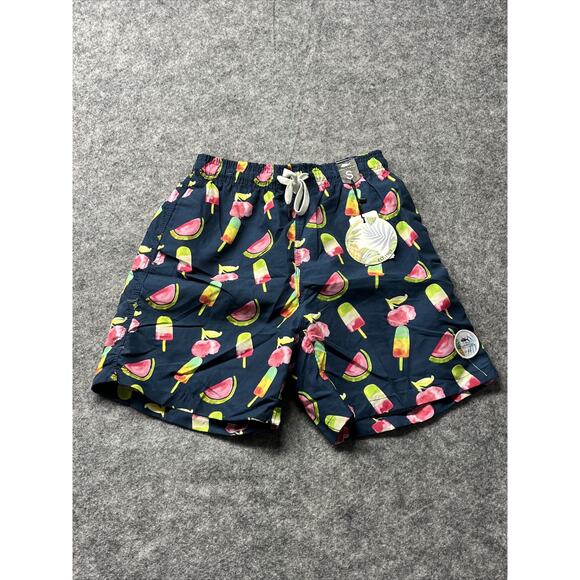 Spicy Tuna Other - Spicy Tuna Swim Shorts Mens Small Blue Bathing‎ Suit Trunks Pink Popsicle B
